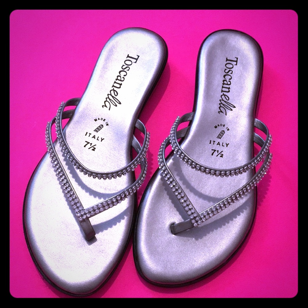 Silver sparkly Sandals